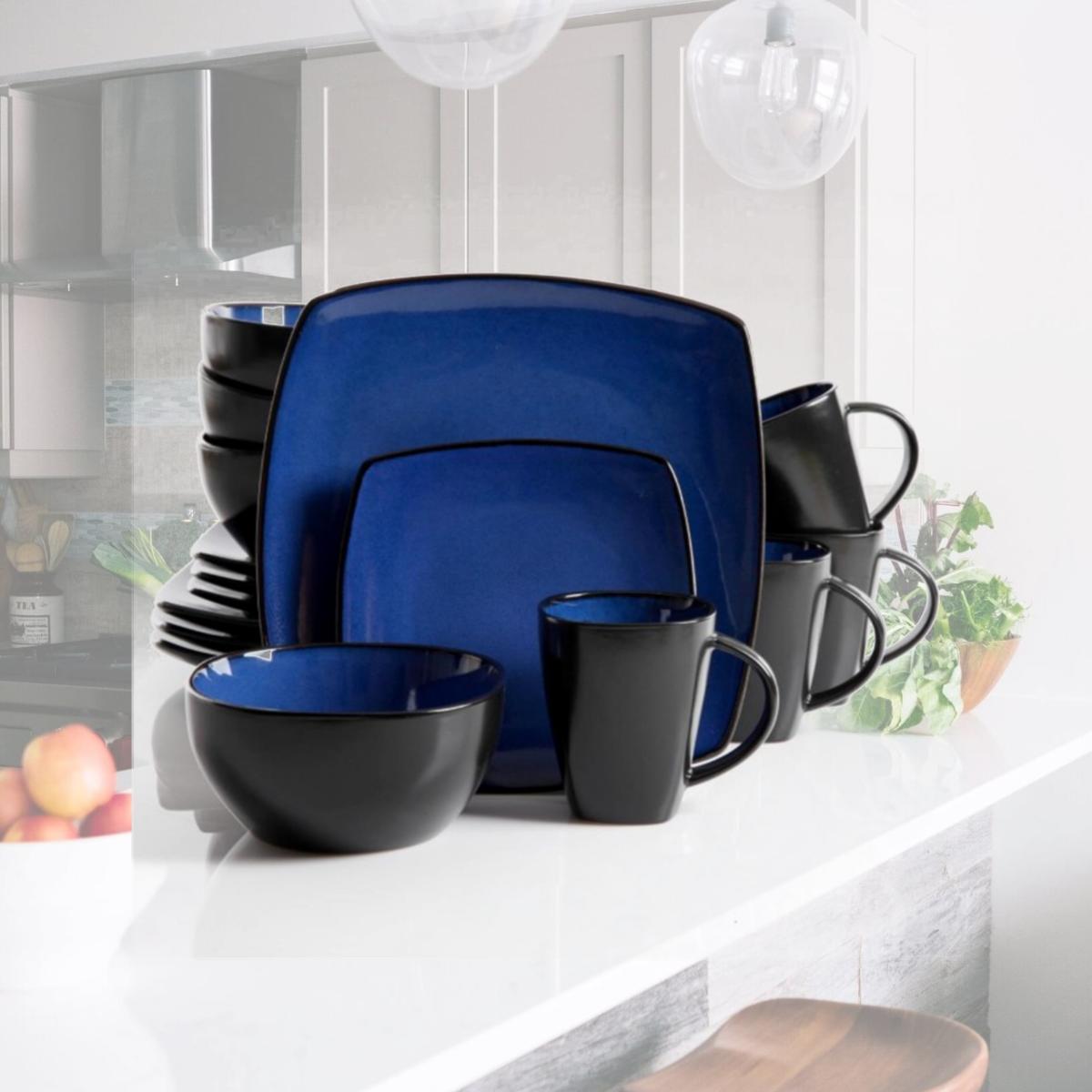 Home Soho Lounge Dinnerware Set- Blue