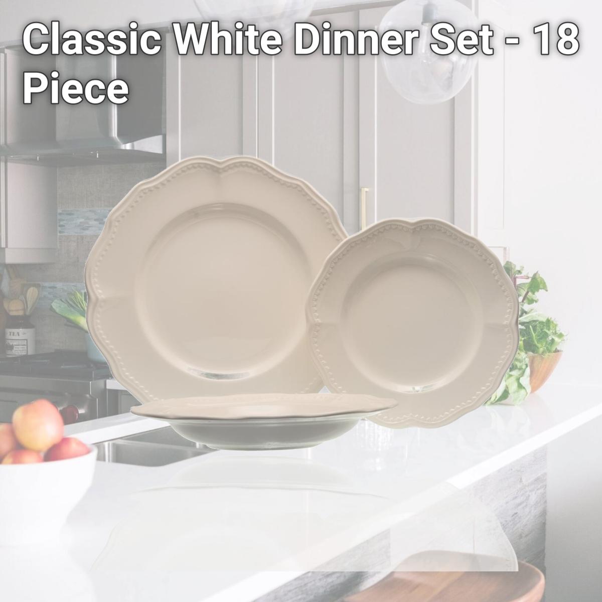 Classic White Dinner Set -