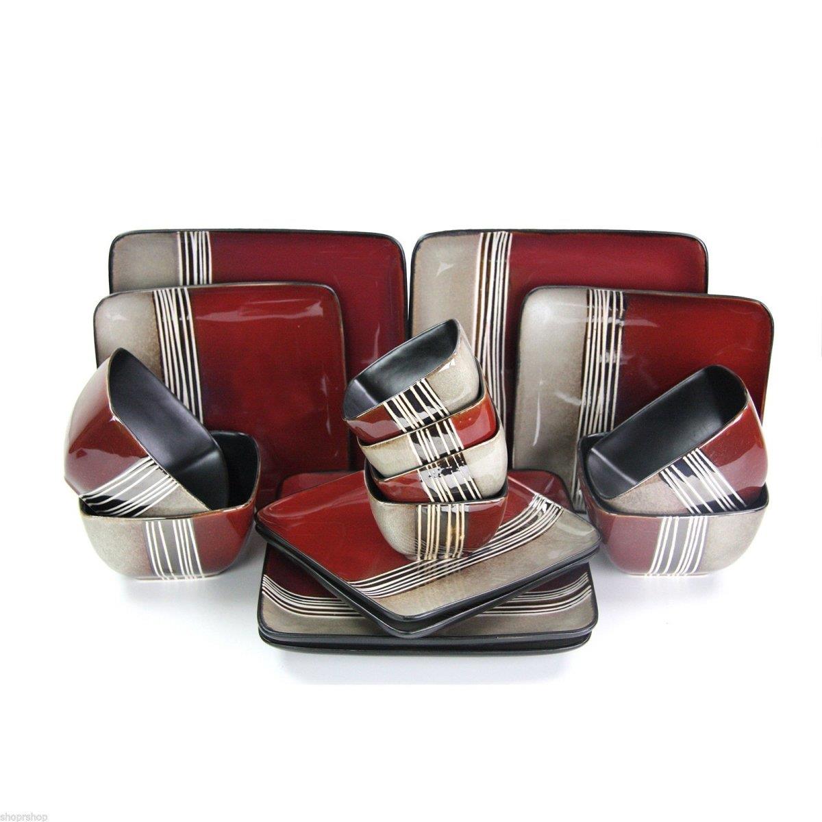 Double Bowl Stoneware Dinnerware Set