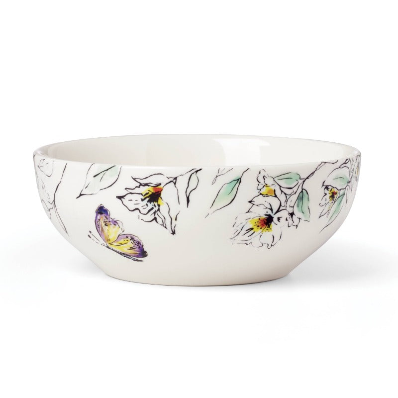 12-Piece Botanica Dinnerware Set for 4, Floral Design Plates Bowls Mugs, Complete Service for Family Dining, Dishwasher Safe Tableware Set for Home Ki